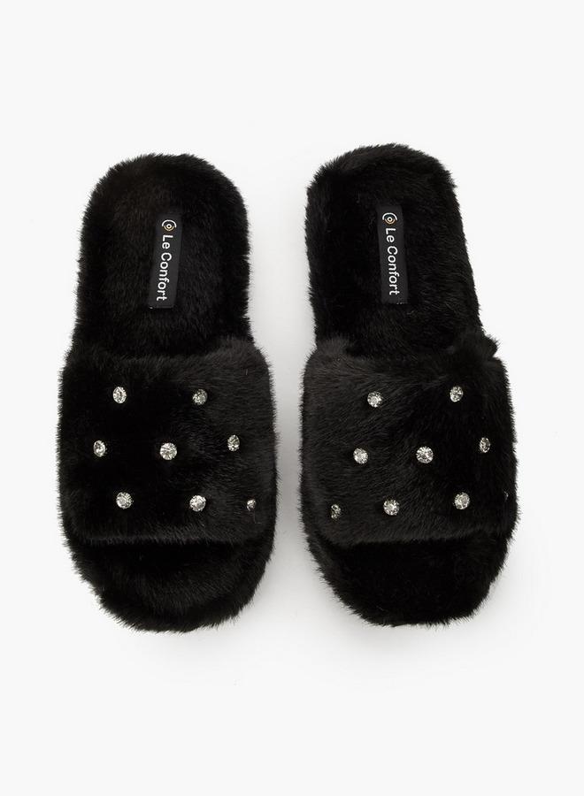 Le Confort Women Embellished Bedroom Slides - Image 3